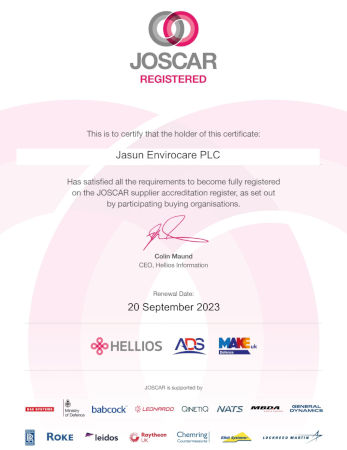 JOSCAR_Certificate_Jasun_Envirocare_PLC
